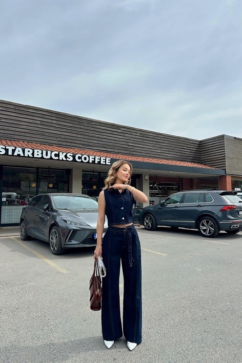 Denim Yelek Lacivert