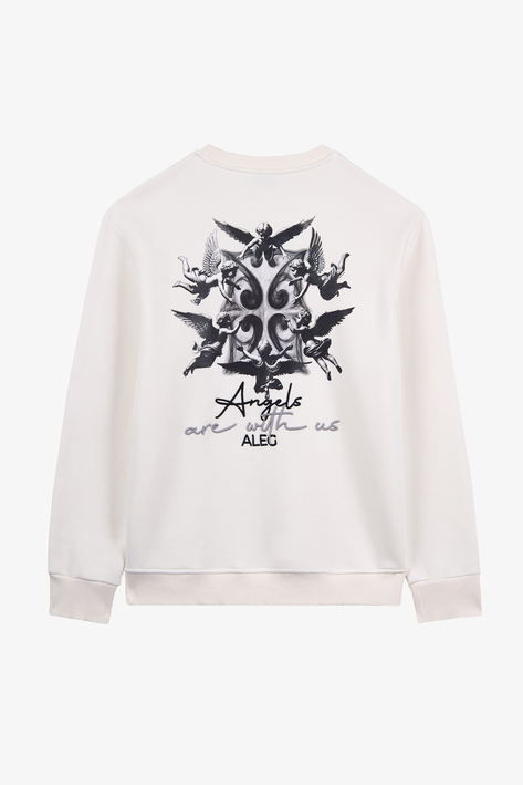 Alegion Solistice Erkek Sweatshirt 021 – Ekru - 11 Melek