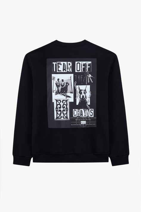 Alegion Solistice Kadın Sweatshirt 014 – Siyah 07 Tear Off