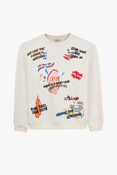Alegion Solistice Kadın Sweatshirt 025 – Ekru – 13 Game
