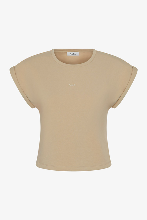 Bej Regular Fit Kadın T-Shirt 56