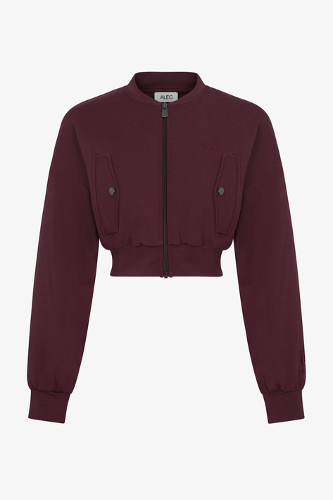 Bordo Regular Fit Kadın Crop Hoodie 29