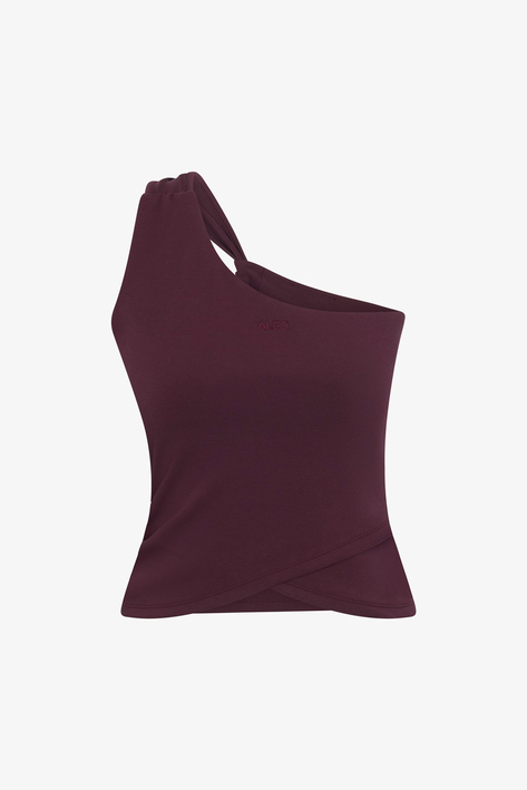 Bordo Slim Fit Kadın Asimetrik Bluz 58