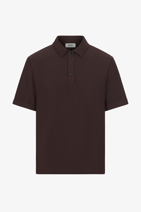 Kahverengi Regular Fit Polo Yaka Erkek T-Shirt 17
