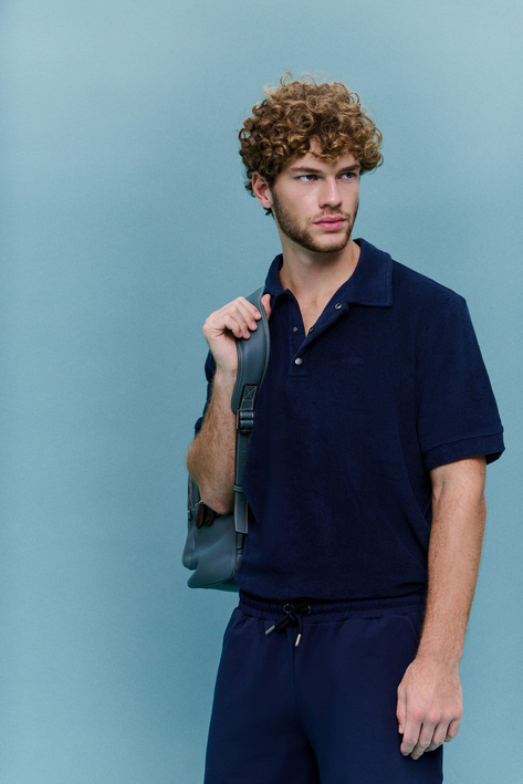 Lacivert Regular Fit Polo Yaka Erkek T-Shirt 107