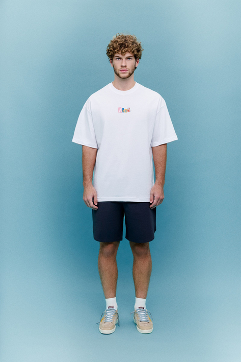 Magic Baskılı Ekru Oversize T-Shirt 125