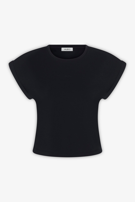 Siyah Regular Fit Kadın T-Shirt 56