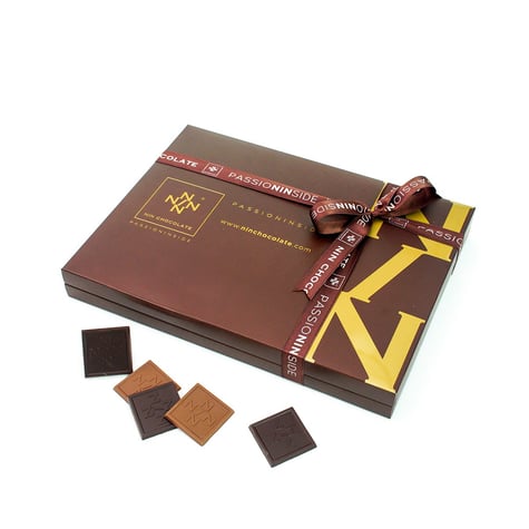 NIN KAHVERENGİ Sütlü&Bitter Madlen Çikolata 48'li Paket