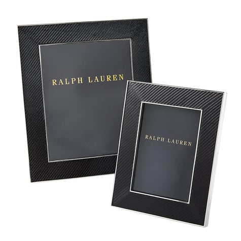 Ralph Lauren Sutton Large Black Deri Çerçeve