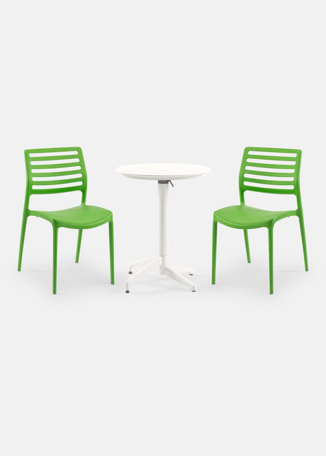 TİLİA BİSTRO SET MOON MASA KATLANIR Ø60 CM YUVARLAK - LOUİSE SANDALYE