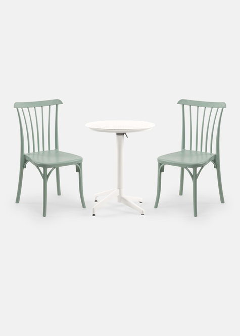 TİLİA BİSTRO SET MOON MASA KATLANIR Ø60 CM YUVARLAK - GOZO SANDALYE