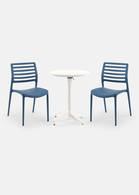 TİLİA BİSTRO SET MOON MASA KATLANIR Ø60 CM YUVARLAK - LOUİSE SANDALYE