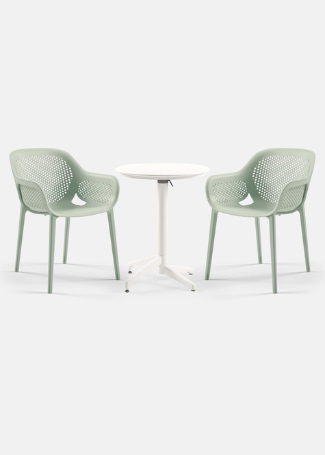 TİLİA BİSTRO SET MOON MASA KATLANIR Ø60 CM YUVARLAK - ATRA KOLTUK