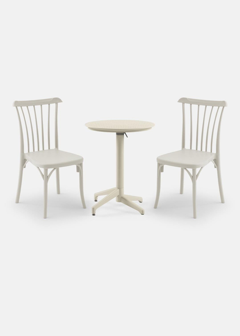 TİLİA BİSTRO SET MOON MASA KATLANIR Ø60 CM YUVARLAK - GOZO SANDALYE