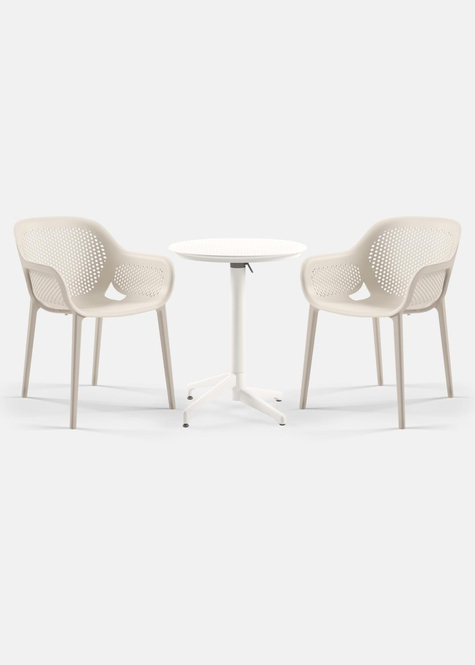 TİLİA BİSTRO SET MOON MASA KATLANIR Ø60 CM YUVARLAK - ATRA KOLTUK