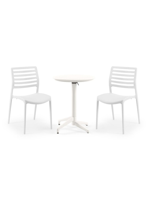TİLİA BİSTRO SET MOON MASA KATLANIR Ø60 CM YUVARLAK - LOUİSE SANDALYE