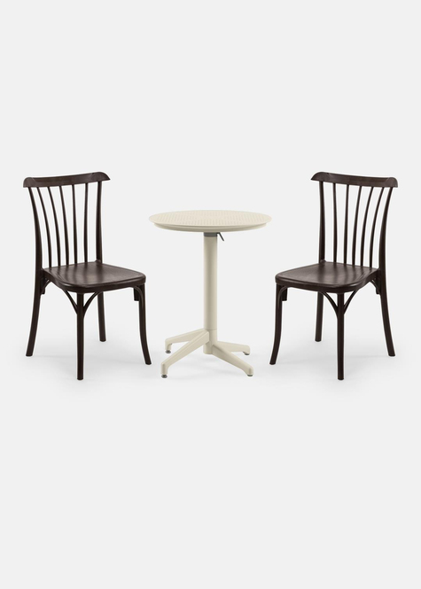 TİLİA BİSTRO SET MOON MASA KATLANIR Ø60 CM YUVARLAK - GOZO SANDALYE