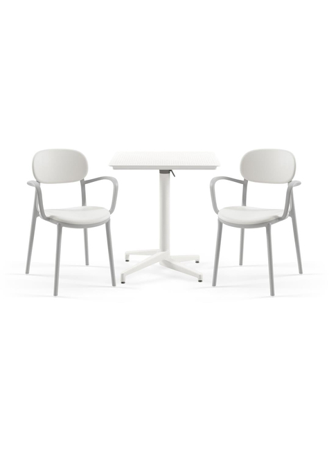 TİLİA BİSTRO SET MOON MASA KATLANIR 70X70 CM KARE - DUO KOLTUK