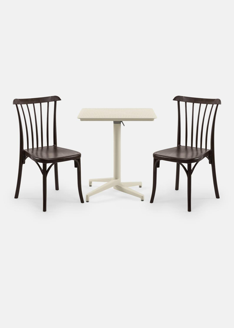 TİLİA BİSTRO SET MOON MASA KATLANIR 70X70 KARE - GOZO SANDALYE
