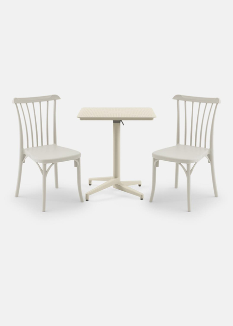 TİLİA BİSTRO SET MOON MASA KATLANIR 70X70 KARE - GOZO SANDALYE