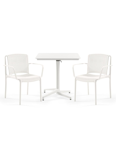 TİLİA BİSTRO SET MOON MASA KATLANIR 80X80 KARE - NES KOLTUK