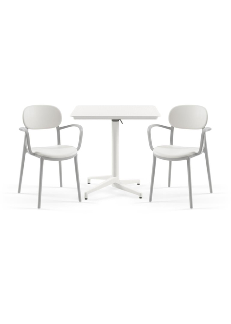 TİLİA BİSTRO SET MOON MASA KATLANIR 80X80 CM KARE - DUO KOLTUK
