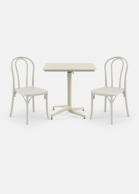 TİLİA BİSTRO SET MOON MASA KATLANIR 80X80 KARE - SOZO SANDALYE