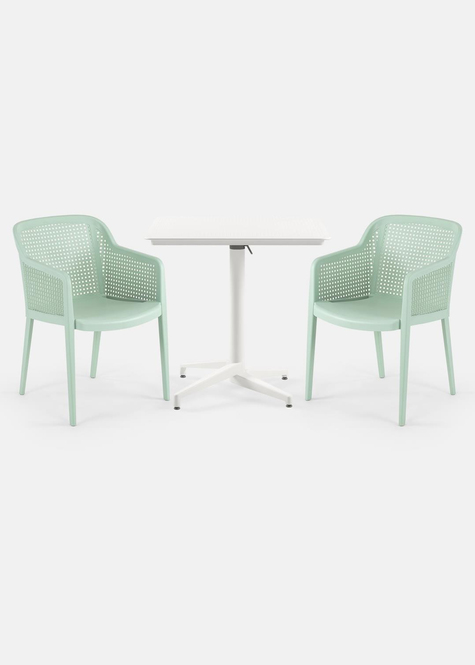 TİLİA BİSTRO SET MOON MASA KATLANIR 80X80 KARE - OCTA KOLTUK