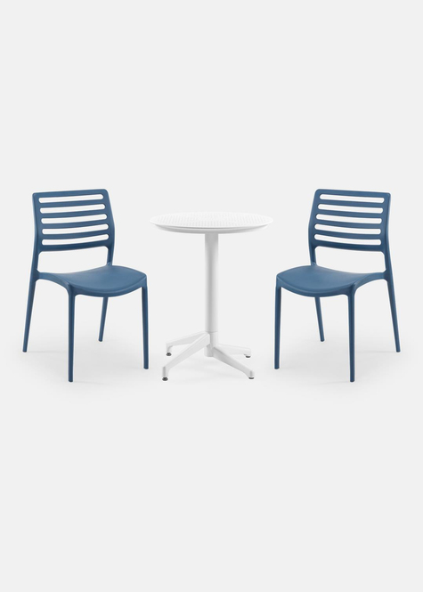 TİLİA BİSTRO SET MOON MASA SABİT Ø60 CM YUVARLAK - LOUİSE SANDALYE