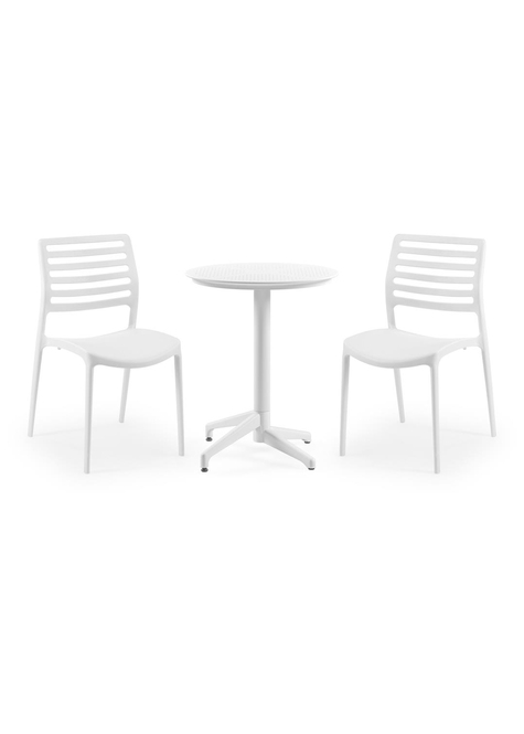 TİLİA BİSTRO SET MOON MASA SABİT Ø60 CM YUVARLAK - LOUİSE SANDALYE