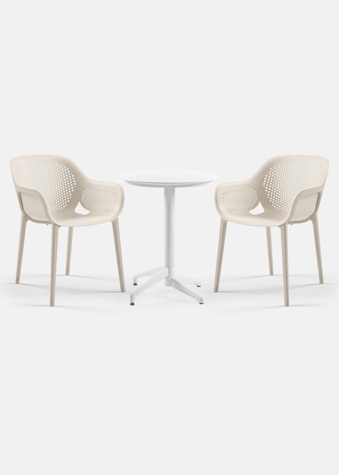 TİLİA BİSTRO SET MOON MASA SABİT Ø60 CM YUVARLAK - ATRA KOLTUK