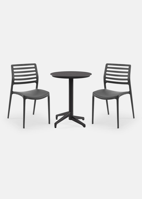 TİLİA BİSTRO SET MOON MASA SABİT Ø60 CM YUVARLAK - LOUİSE SANDALYE