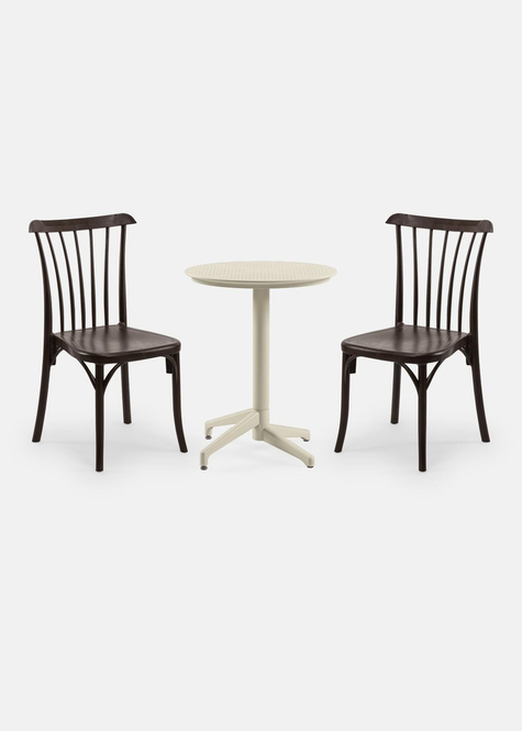 TİLİA BİSTRO SET MOON MASA SABİT Ø60 CM YUVARLAK - GOZO SANDALYE