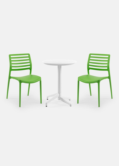 TİLİA BİSTRO SET MOON MASA SABİT Ø60 CM YUVARLAK - LOUİSE SANDALYE