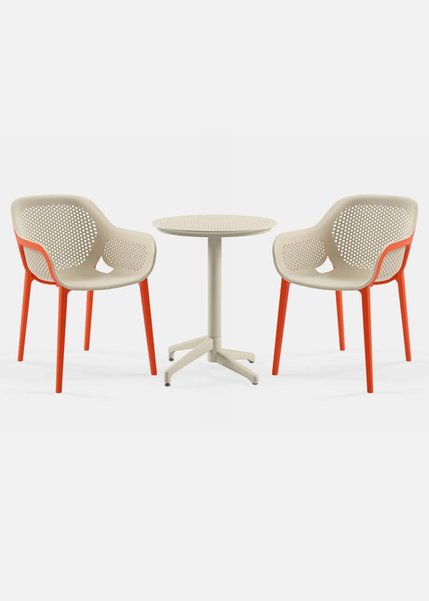 TİLİA BİSTRO SET MOON MASA SABİT Ø60 CM YUVARLAK - ATRA KOLTUK