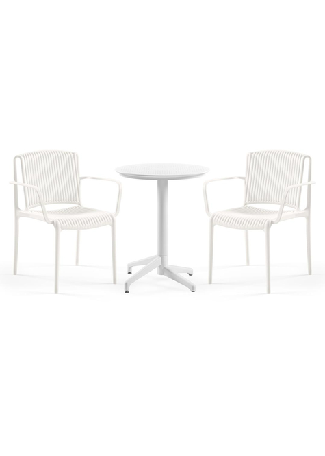 TİLİA BİSTRO SET MOON MASA SABİT Ø60 CM YUVARLAK - NES KOLTUK