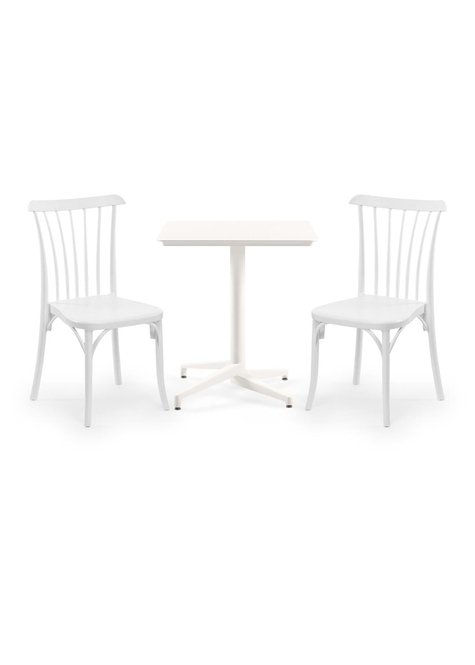 TİLİA BİSTRO SET MOON MASA SABİT 70X70 KARE - GOZO SANDALYE