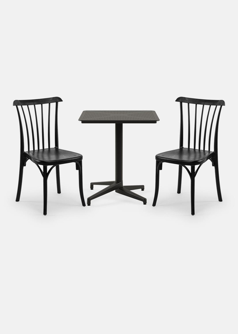 TİLİA BİSTRO SET MOON MASA SABİT 70X70 KARE - GOZO SANDALYE
