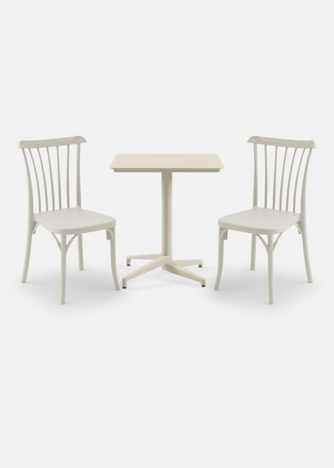 TİLİA BİSTRO SET MOON MASA SABİT 70X70 KARE - GOZO SANDALYE