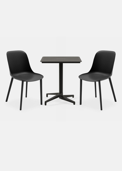 TİLİA BİSTRO SET MOON MASA SABİT 70X70 KARE - SHELL-P SANDALYE