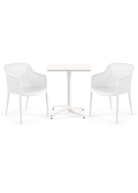 TİLİA BİSTRO SET MOON MASA SABİT 70X70 KARE - OCTA KOLTUK