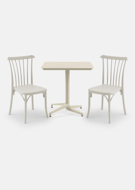TİLİA BİSTRO SET MOON MASA SABİT 80X80 KARE - GOZO SANDALYE