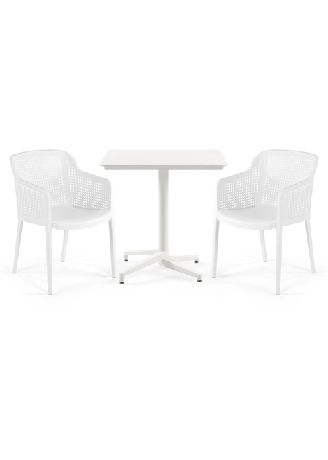 TİLİA 80X80 KARE MOON MASA SABİT - OCTA KOLTUK BİSTRO SET 