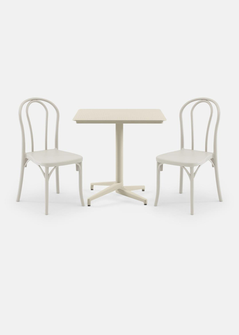 TİLİA BİSTRO SET MOON MASA SABİT 80X80 KARE - SOZO SANDALYE