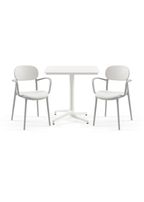 TİLİA BİSTRO SET MOON MASA SABİT 80X80 CM KARE - DUO KOLTUK