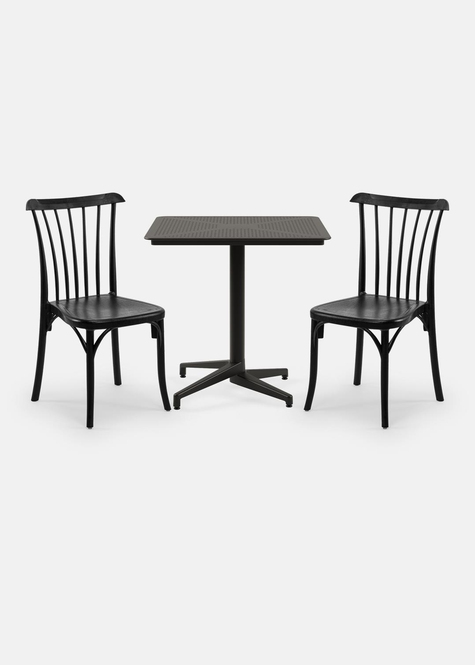 TİLİA BİSTRO SET MOON MASA SABİT 80X80 KARE - GOZO SANDALYE