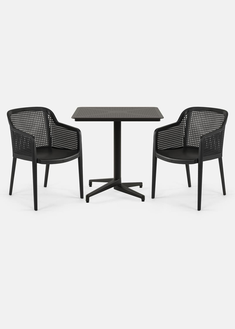 TİLİA 80X80 KARE MOON MASA SABİT - OCTA KOLTUK BİSTRO SET 