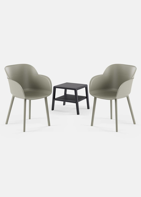 TİLİA MİNİ COFFE SET JOKER SEHPA 43X43 - SHELL-P KOLTUK