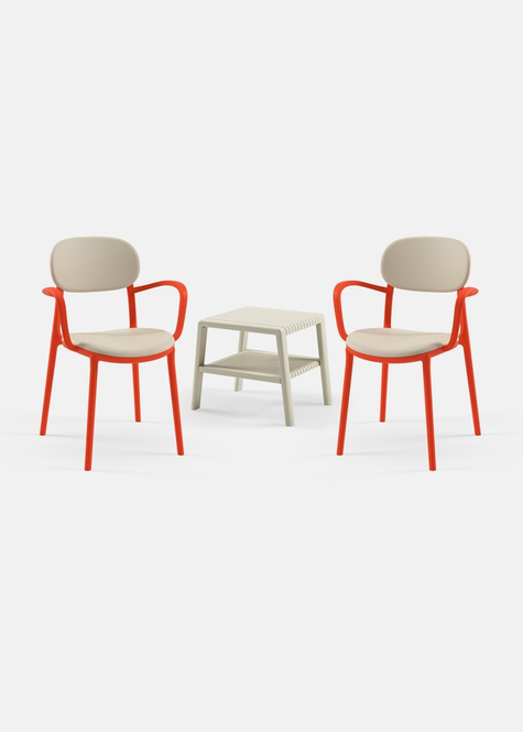 TİLİA MİNİ COFFE SET JOKER SEHPA 43X43 - DUO KOLTUK