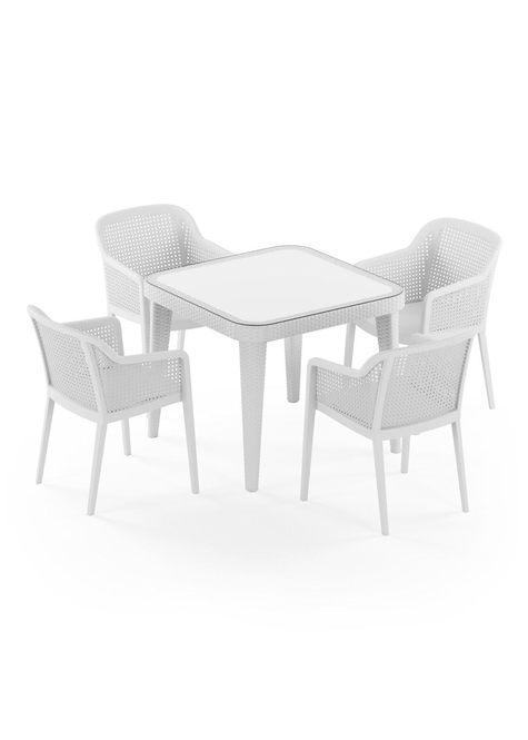 TİLİA 90X90CM OSAKA KARE MASA - OCTA KOLTUK MASA TAKIMI